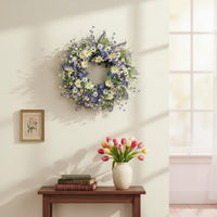 Artificial Floral Wreath Vibrant Colors Seasonal Floral Wreath Lifelike Florals