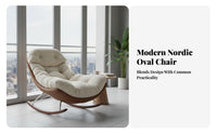 Tufted Rotate Lounger Modern Design Accent Chair Deep Padding Ing Wide Seat for Parents, Office Workers, Living Room, Nursery
