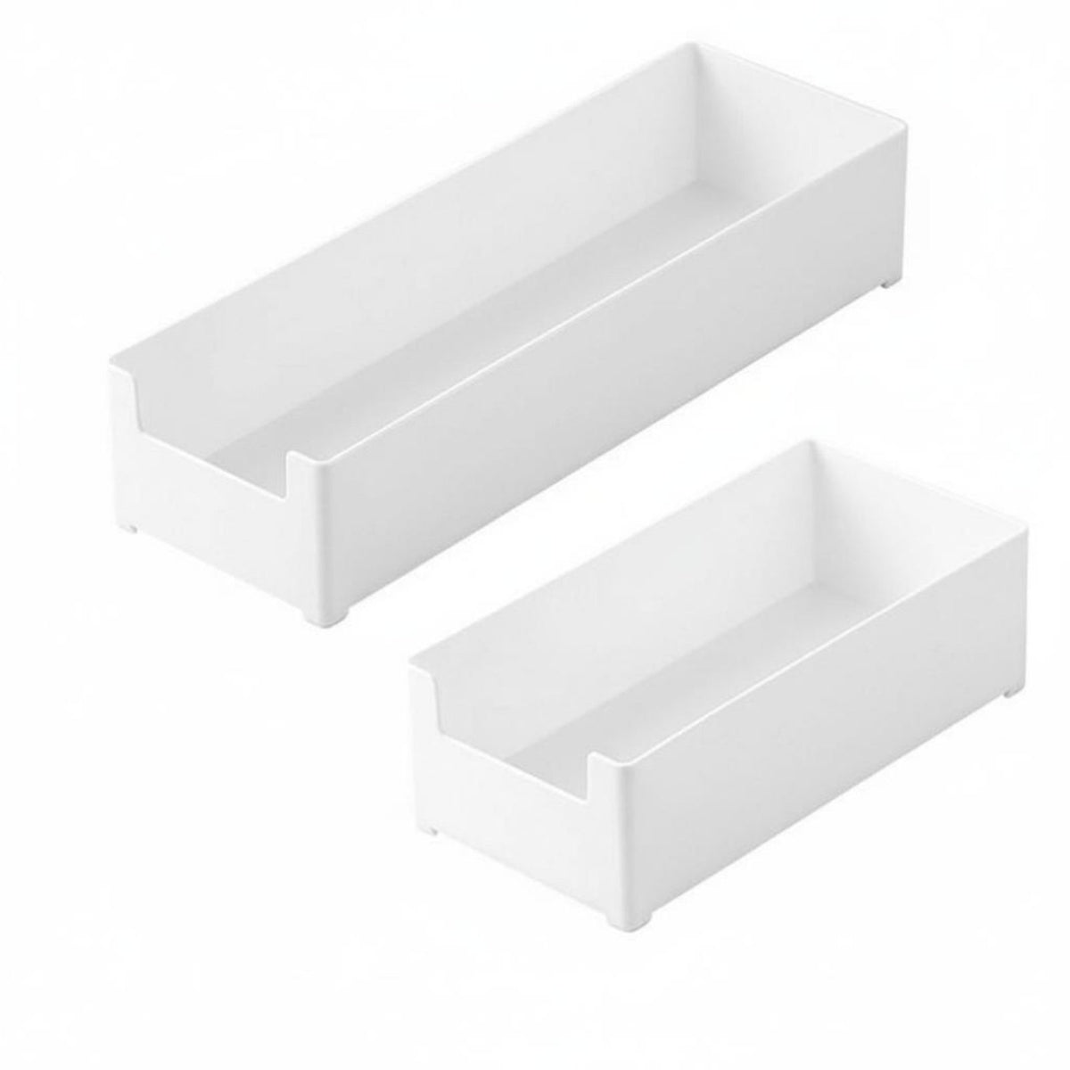 Multi-Compartment Space-Saving Modular Vanity Bin Rounded Corners for Bedroom