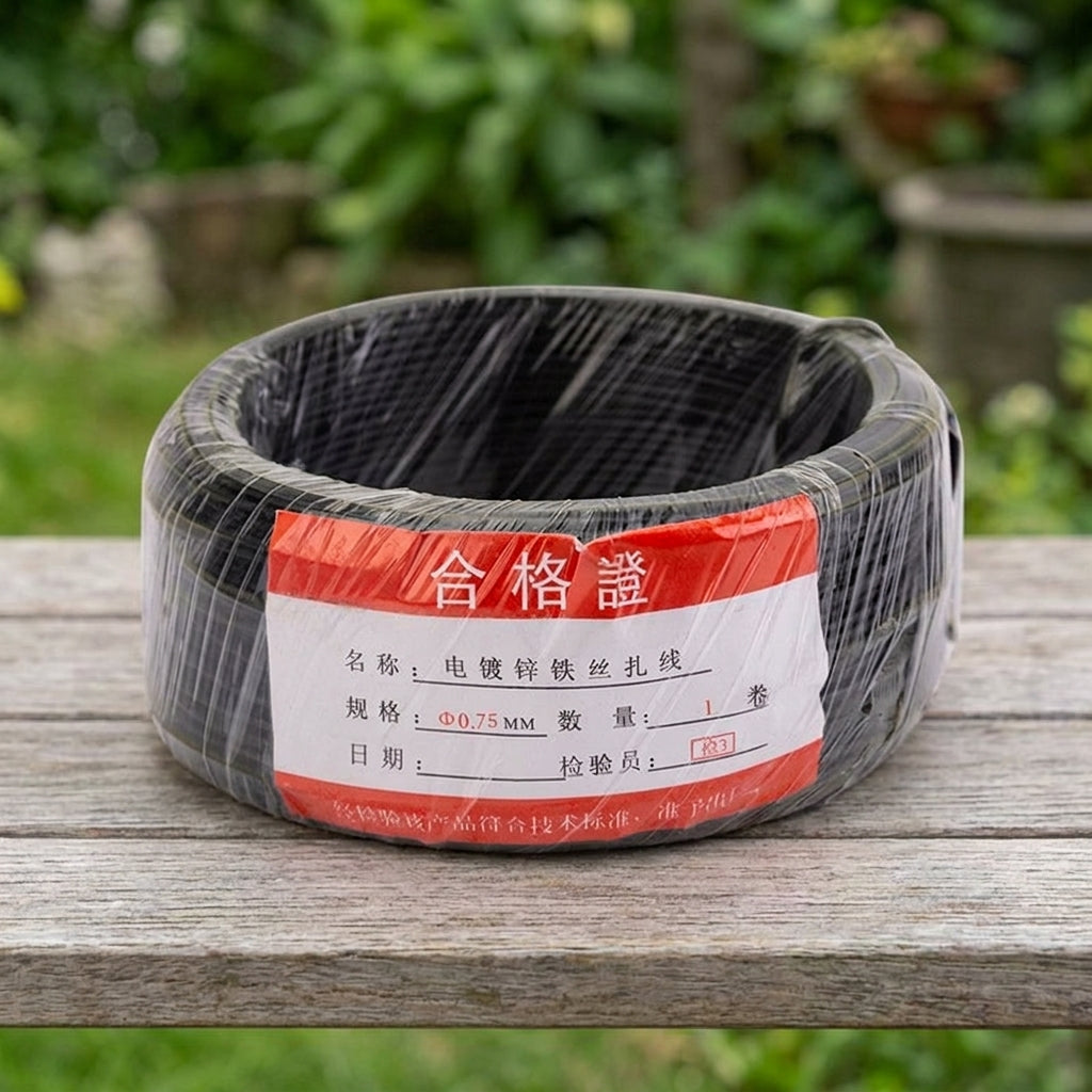 Reusable Gardening Twist Ties, Flexible Plant Ties with Cutter, Black Synthetic Coated Iron Garden Wire for Tomato & Climbing Plants