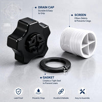 Sand Filter Drain Cap Star-Shaped Pool Sand Filter Plug Black