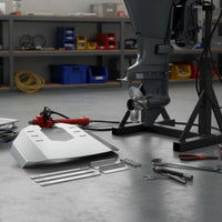 Outboard Engine Hydrofoil Improves Planing Anti-Bow Elevation Plate Reduce