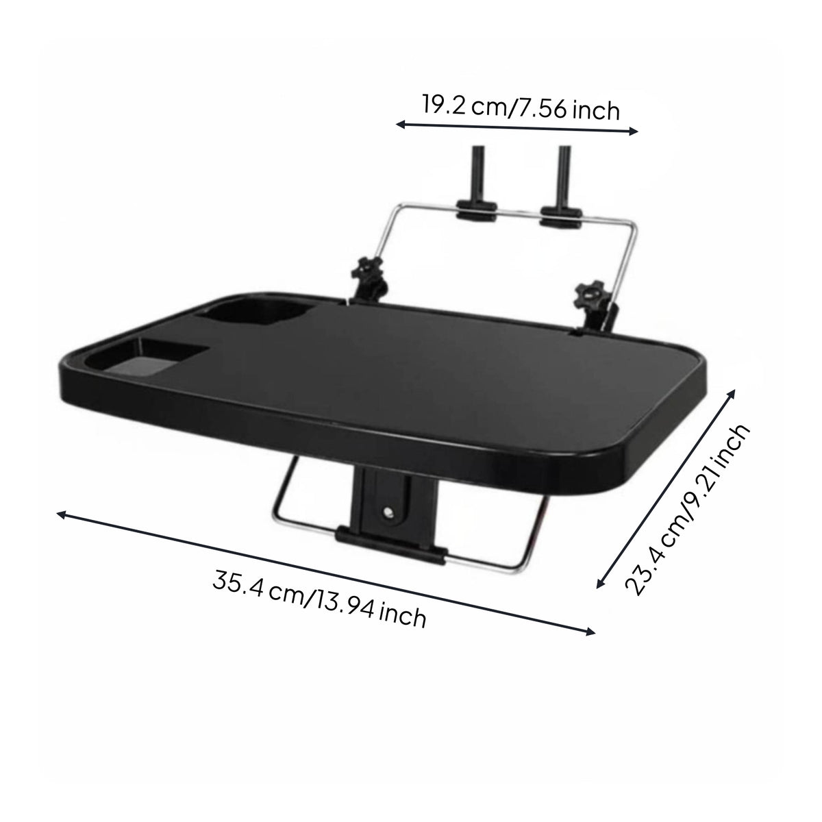 Foldable Car Seat Back Tray Table Adjustable Clamp Car Seat Back Table