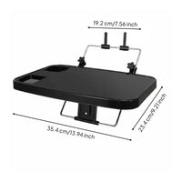 Foldable Car Seat Back Tray Table Adjustable Clamp Car Seat Back Table