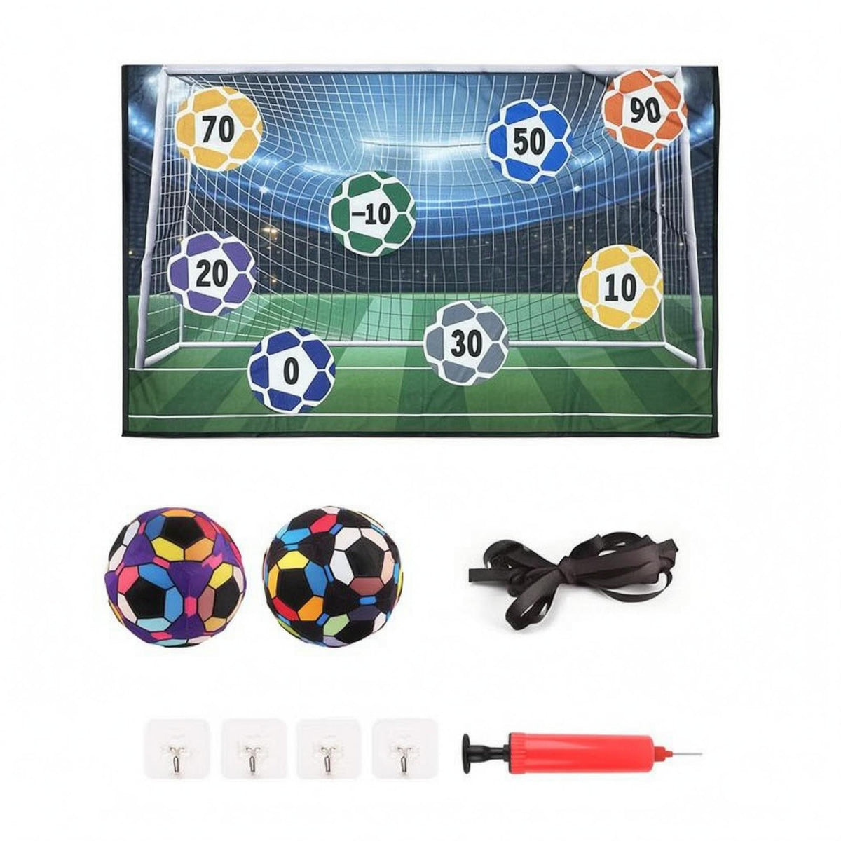 Sticky Soccer Target Mat Numbered Areas Soccer Scoring Mat Corner Loops Practice Board for Children