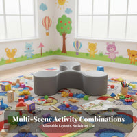 Complimentary Combination Multi-Piece Configurable Seating Colorful Upholstery Curved Block Seating Unit Creative Shape configurable Bench Modern aesthetic for Office Managers, Business Owners, School, Reception Area, Waiting Room, Small Spaces