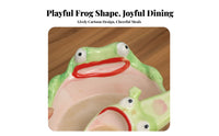 Frog Bowl Creative Design Ceramic Frog Bowl Great Gift Idea Quirky Animal Dinnerware for Women, Kids, Birthday, Breakfast