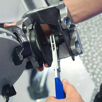 Brake Caliper Piston Compressor Tool Ratcheting Brake Pad Spreader 360-Degree-Degree Adjustable Caliper Spreader with Ratchet for Mechanics, Workshop