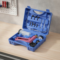 Compatible Brake Bleeding Kit with Adapters Portable Brake Bleeder Vacuum Pump Kit Universal Vacuum Pump with Gauge Easy to Use for Mechanics