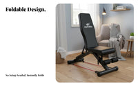 Adjustable Weight Bench Multi-Functional Adjustable Utility Bench with Pulley Fullphysique Training Sturdy Construction