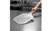 Perforated Pizza Peel Professional Pizza Peel with Detachable Handle Easy to Clean for Kitchen Cooking