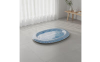 Oval Pet Cooling Mat Electricelectricity-Free Cooling Mat with Raised Border Safe Pet Sleeping Pad Reinforced for Floor