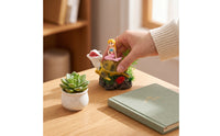 Mermaid Figurine with Artificial Plant Resin Mermaid Ornament Carved Artificial Seaweed for Desktop