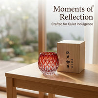 Kiriko-style Crystal Whiskey Glass, Light Luxury Retro