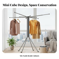 Foldable Clothes Horse Portable Foldable Rotary Clothes Rack Large Capacity
