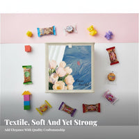 Collapsible Cube container Lightweight Collapsible textile Box With Handles for Parents