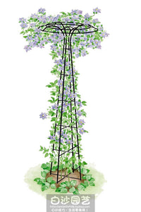 清仓户外蘑菇爬藤架园艺柱形花架庭院花园伞型铁艺爬藤花架微瑕