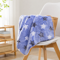 Gelato Pique Blanket Fluffy Dog Blanket Fleece Material Star Pattern Washable For Pets