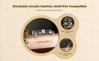 Ventilated acrylic terrarium for breeding