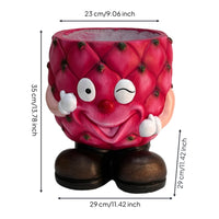 Planter with Feet Quirky Figurine Planter Whimsical Flowerpot for Gardeners, Tabletop, Balcony, Patio