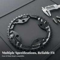 Cycle Chain Gear Aluminum Alloy Bike Crankset Gear Steel Construction Mountain Bike Chainwheel for Cyclists, Biking