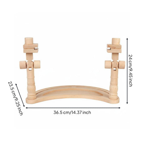 Beech Wood Embroidery Stand Stable Base Double Post Embroidery Stand Hands
