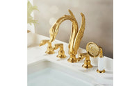 Swan Faucet with Handheld Shower Stylish Fixture Resistant