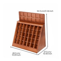 Floor-Standing Grid Display Rack Multi-Compartment Wooden Display Rack Modern