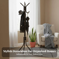 Unobstructedstanding Garment Holder Multi-Hook Design Home Furniture Easy