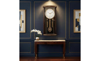 Pendulum Wall Clock Glossy Finish Home Decor Arabic Numerals
