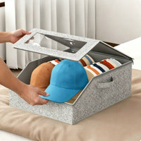 Baseball Cap Storage Box Clear Window Baseball Cap Storage Reinforced Cardboard