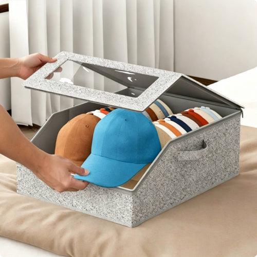 Baseball Cap Storage Box Clear Window Baseball Cap Storage Reinforced Cardboard