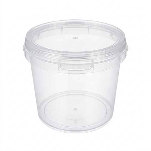 3L Storage Container with Lid and Carry Handle, Clear PP Bucket for Household and Garden Use, Multipurpose Storage Bin with S