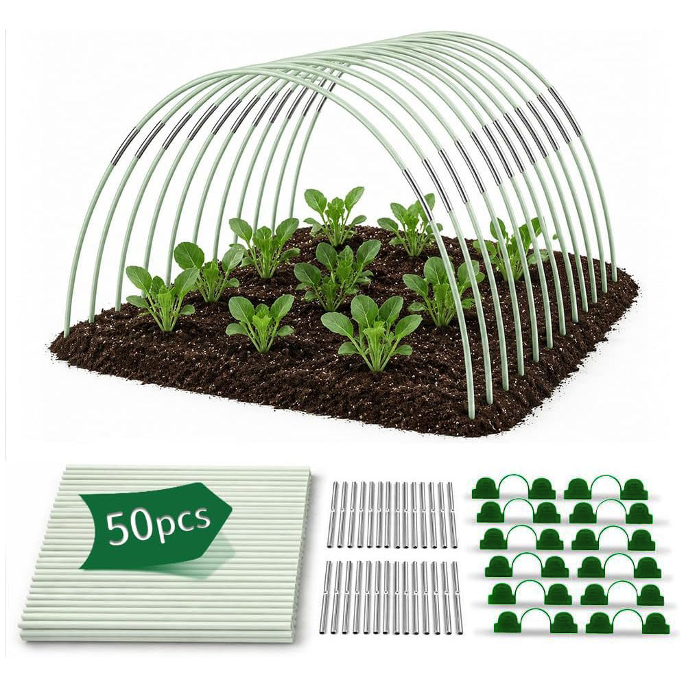 Rust-Proof Fiberglass Plant Support Garden Stakes and Arch Greenhouse Accessories