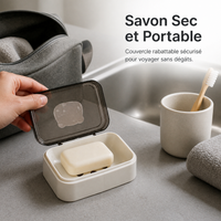 Transparent Flip-Top Soap Dish with Lid and Drainage for Home, Travel, and Dorms