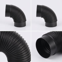Heating Flue tube Elbow Corrugated Chimney Flue Elbow Heat-Resistant Fitting for Home Improvers