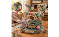 Intricate Beaded Sewing Machine Kit Hands-on Beaded Sewing Machine DIY Kit Relaxing Crafts Beginner-Friendly for Hobbyists, Adults, Room Decor