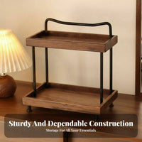 2-Tier Cosmetic Stand Space-Saving Vanity Rack Multipurpose for Students, Adults