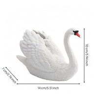 Swan Figurine Elegant Design Bird Model Modern Style for Display