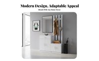complete Design Coat Rack with Shoe Bench Floor-Standing Coat Stand with Shoe Bench Multiple Storage variations Entryentry Organizer Space-Saving for Apartment Dwellers, Homeowners, Families, Hallentry, Living Room, Mudroom, Bedroom