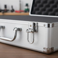 Multi-Purpose Aluminum Carrying Case Lockable Latches Aluminum Briefcase Portable for Professionals, Technicians, Travel, Job Site
