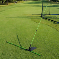 Alignment Golf Swing Training Aid Adjustable Golf Swing Guide with Rods Instant Feedback Equipment Muscle Memory for Golfers, Beginners, Practice Mat