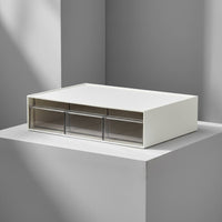 Desktop Document Cabinet Integrated Handles Stackable Storage Box for Dorm Room