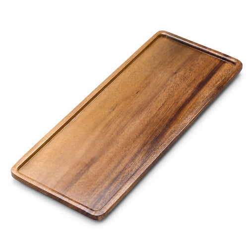 Serving Tray Polished Smooth Surface Wooden Serving Tray Tableware