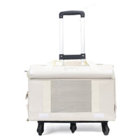 Pet Carrier with Telescopic Handle Soft-Sided Pet Carrier Trolley Portable Travel Bag for Cats