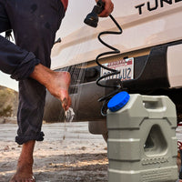 Air Pump 21L Outdoor Camping Water Bucket Portable Storage Tank 5.5 Gallon with Shower
