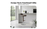 Upholstered Seat with supportrest Height-Adjustable Counter Chair Non-Slip Leg Pads