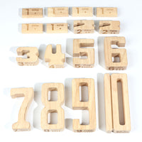 Wooden Number Blocks for Kids, 1-10 Math Learning Toy, Montessori Early Education, Ages 3-6