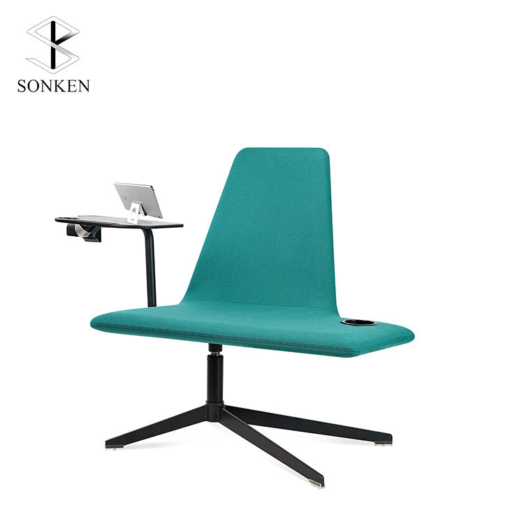 SONKEN B380 Modern Minimalist Folding Lounge Chair with Flip-up Writing Tablet