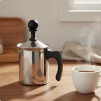 Stainless Steel Milk Frother Double Layer Manual Milk Frother for Coffee Shop